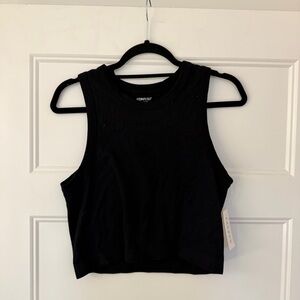 PacSun Black Ribbed Crop Top